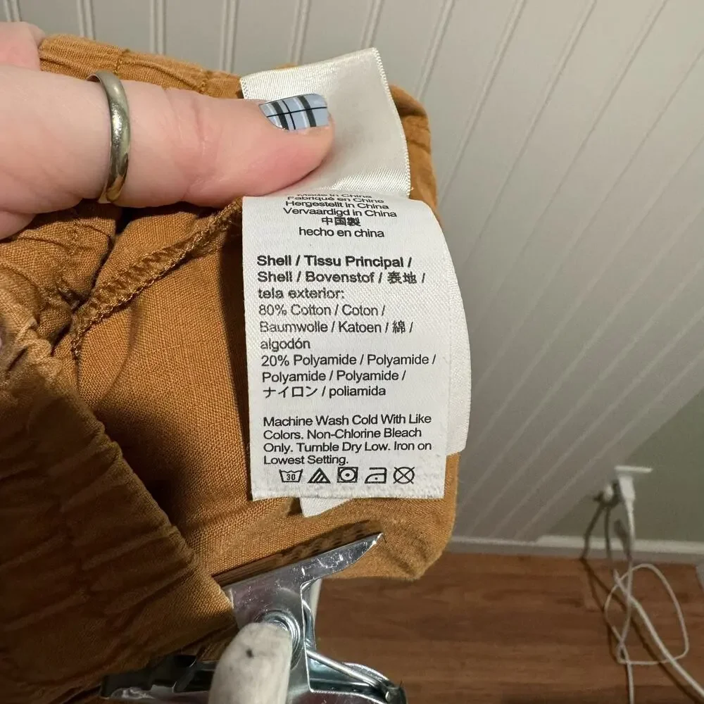 J Crew Tan Pink Pull On Cargo Shorts Hiking Gorpcore Size XXL - Picture 5 of 5